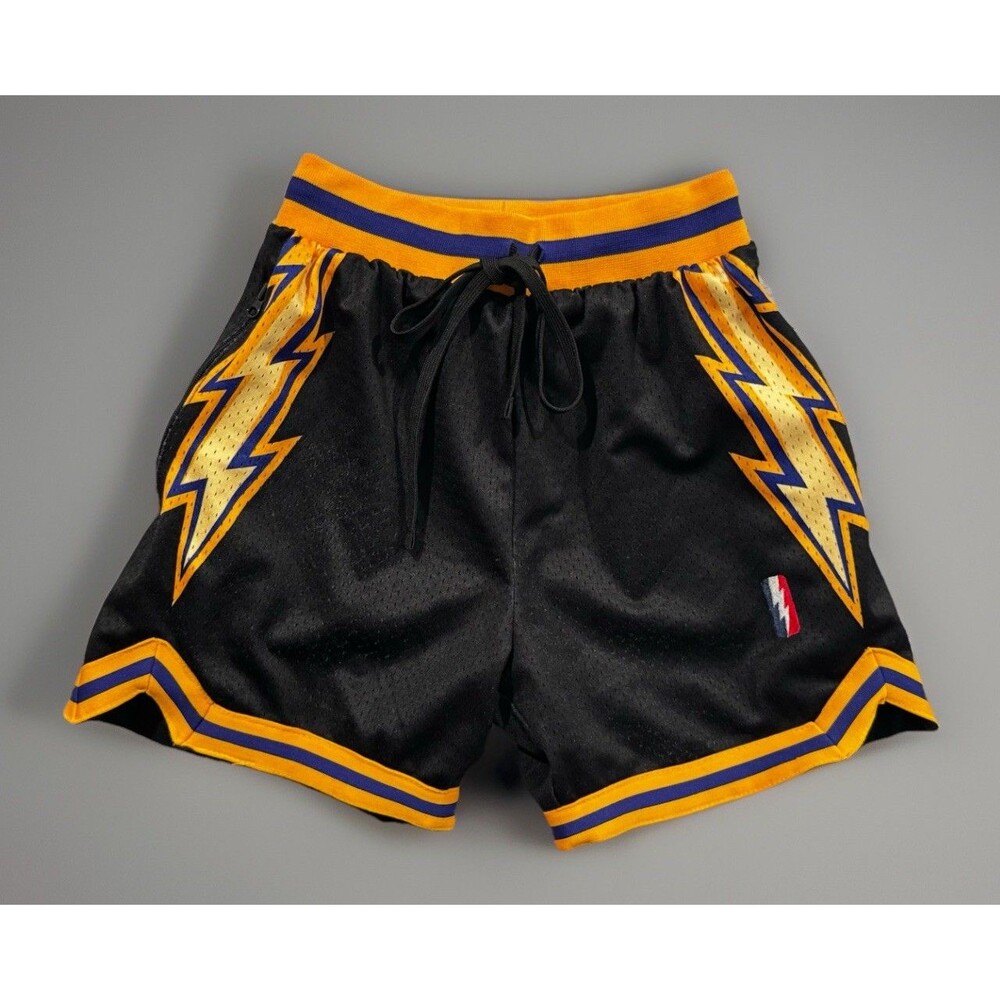 Collect And Select Swingman Short Golden State Warriors Black Bolts Sz XXS FLAW
